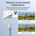 DJI Osmo Mobile 7 Gimbal Stabilizer for iPhone, Android, Built-in Tripod, Portable Stabilizer for iPhone, Selfie Stick, 3-Axis Phone Gimbal, ActiveTrack 7.0, One-Tap Edit, 10hrs Use, Phone Charging