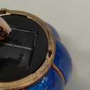 TERESA'S COLLECTIONS Hot Air Balloon Solar Lantern for Garden Decor, Flickering Flame Hanging Solar Light for Outdoor Decorations, Blue & Purple Plastic Lamp for Yard Tree Porch Party, Gift for Mom