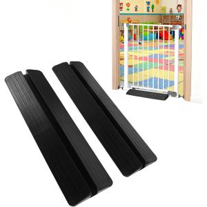 Threshold Ramps for Doorways Baby Gate,2pcs Safety Gate Accessory Set,Plastic Triangle Pet Gate Reinforcement Accessories Door Threshold Ramp