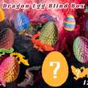 12 Pcs 3D Printed Dragon Eggs Mystery Pack with Dragons Mystery Inside,3D Printed Small Animals Fidget,Easter Gift,Desk Decor