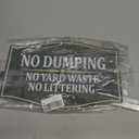 No Dumping No Yard Waste No Littering Sign 12" x 8" With 35" Long Metal Stakes Private Property Sign Stand Aluminum Outdoor Use Yard Business Home Sign