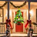 Felt Christmas Tree for Toddlers, 3.2ft My First Christmas Tree for Kids, 34 Ornaments Wall Hanging DIY Xmas Decorationse with String Light