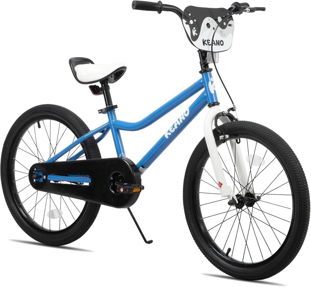 KEANO 20 Inch Kids Bike for Age 7-10 Years Boys, Kids Bicycle with Training Wheels & Coaster Brake, Children Bike, Blue
