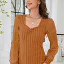 Women's Long Sleeve Shirts Sheer Mesh Lace Flower Dressy Blouses Basic Casual Loose Top (XL)