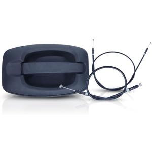 For Ram ProMaster 1500/2500/3500 2014-2021 Exterior Door Handle Driver OR Passenger Side | Single Piece | Rear | Side Sliding Door | Textured Black | With 2 Cables | Replacement For 5RK14JXWAB