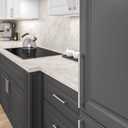 Richelieu BP527288195 Avellino Collection Brushed Nickel Cabinet Handle 11 3/8 inch (288 mm) Center to Center Cabinet Bar Pull, Modern Drawer Pull for Kitchen, Bathroom, and Dresser, 1 Pack