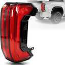 LED Tail Light Assembly Compatible with Toyota Tundra 2022-2026 Right Side | Passenger Side Rear Tail Lamp with Tailgate Switch, Sequential Turn Signal, 5-Pin Plug, Replacement for 81550-0C200