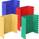 Mooliwe 4 Pack 21" x 14" Trifold Poster Board Tri Fold Poster Boards Foldable Corrugated Business Presentation Display Paper Boards for Science Fair Events, School Projects, Exhibitions(Rainbow)