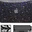 Anban Compatible with MacBook Air 13 inch Case M5 2026 2025 2024-2022 M4 M3 M2 A3449 A3240 A3113 A2681, Glitter Plastic Hard Shell+Keyboard Cover+Screen Protector for MacBook Air 13.6 inch Case, Black