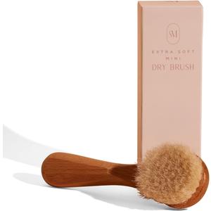 CSM Lymphatic Contour Face Brush - Soft Lymphatic Face Brush for Sensitive Skin with Goat Hair Bristles for Facial Lymphatic Drainage