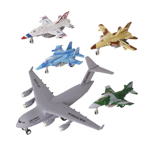 5 Pack Army Airplane Toys Set Military Fighter Jet Die Cast Plane Metal Aircraft Toy, Pull Back Play Vehicle Aircraft Gift for Kids Boys Girls Children 3+ Years Old