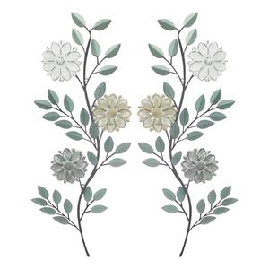 Gugxiom 1 Pcs Metal Flower Leaves Wall Art, 15.7in Metal Tree Leaf Wall Decor, Vintage Leaf Wall Hanging, Rustic Wall Decor for Home, Living Room, Bedroom, Garden, Outdoor