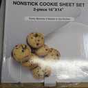 HONGBAKE 2 Pieces Large Flat Cookie Sheet No Edges, Nonstick Insulated Baking Pan, Commercial Oven Trays for Cooking, 16" X 14", Grey