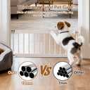 Short Dog Gate,18"-45" Adjustable Extra Wide Metal Short Dog Gate to Step Over, 18" Tall Small Pet Gate with 3 Extension Kits