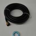 25FT Dehumidifier Drain Hose with 3/4 Inch FHT Connector, featuring Rust-Resistant Brass Fittings for Leak-Proof Connection, Perfectly Compatible with Most Dehumidifier Brands7 Length Options (Black)