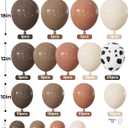 Western Cow Print Balloon Arch Kit, 134 Pcs Brown Beige Coffee and Cow Print Balloons, for Cowboy Birthday, Baby Shower, Western Farm Theme Party Backdrop Decorations