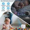 NUOTUN Baby Monitor with Camera and Audio, Baby Monitor No Wifi with Clip for Crib & Stand, Portable 2.8 HD Monitor 1080P Video, NightVision, VOX, 2-Way Audio, Temp Sense & Lullabies, SD card Includ