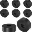 uxcell 8pcs Rubber Spacers 1-1/2" OD, 1/2" ID, 1/2" Height Round Anti Vibration Spacer Rubber Bushing Grommets Thick Rubber Washers for Home Car Accessories