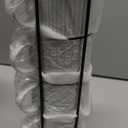 GBhome 12OZ Stackable Coffee Mugs with Stand, Ceramic Coffee Mugs with Texture Patterns for Man,Woman,Dad,Mom, Modern Coffee Cups Set of 4 for Latte/Cappuccino/Cocoa. Dishwasher&Microwave Safe, Off-White, 12oz (With Stand)