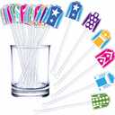 24 Pcs Derby Day Cocktail Stirrer Horse Racing Cocktail Sticks Acrylic Reusable Derby Stirrer for Derby Day Equestrian Themed Event (Jockey Clothing)