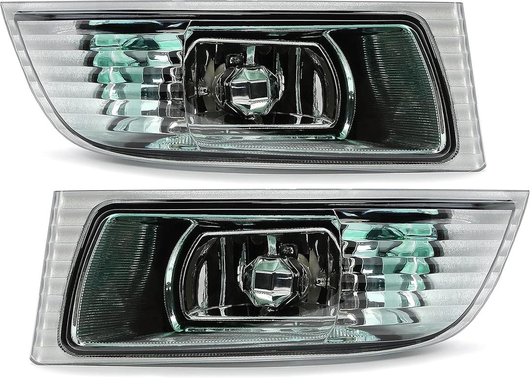 Kojem Fog Lights w/Bulb Pair Compatible with 2003-2009 LEXUS GX470 without sport package Halogen Front LH+RH Bumper Fog Light Lamp Replacement for 81221-60080, 81211-60160, LX2593105, LX2592105
