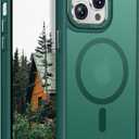 3 x Magnetic Designed for iPhone 12 Pro Max Case [Military-Grade Drop Tested] [Compatible with Magnet] Slim Frosted Case for iPhone 12 Pro Max Case Phone Case (6.7"), Green