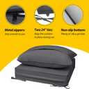 AAAAAcessories Outdoor Deep Seat Cushions, Waterproof, Fade-Resistant Patio Furniture Replacement Cushions, 25.5" x 25.5" x 5" + 25.5" x 19", Set of 2, Dark Gray