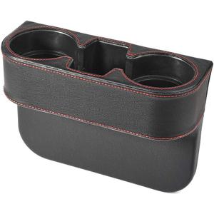 Black Multifunctional Car Cup Holder Car Seat Organizer Gap Filler Bottle Phone Storage Organizer