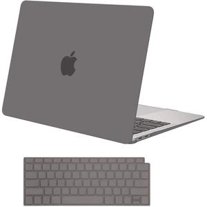 MOSISO Compatible with MacBook Air 13 inch Case M1 2021 2020 2019 2018 Release A2337 A2179 A1932 Touch ID, Plastic Hard Shell Cover&Keyboard Cover for MacBook Air 13.3 inch Case M1, Gray