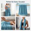 Ecolook 6 Piece Bath Towel Set,100% Cotton,Includes 2 Bath Towels 55x28 Inch,2 Hand Towels,2 Washcloths,Soft,Highly Absorbent & Quick Dry for Bathroom, Spa, Gym,Shower and Daily Use,Blue