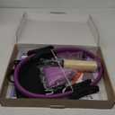 LIONSCOOL Pilates Ring Set  14" Anti-Deformation Magic Circle with Padded Handles, Mini Ball, Resistance Bands, Guide & Bag (Purple)