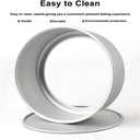 EXGOX 2 Pack 5-Inch Non-Stick Deep Aluminum Round Cake Pan With Removable Bottom For Wedding/Birthday/Christmas Cake Baking Round Cake Tin Set With Loose Base