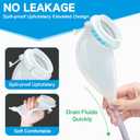 Catheter for Men, Urine Collection Bag for Elderly Men Male Age 80, Reusable Portable Silicone Urinal with 2 Bags (White-Men)
