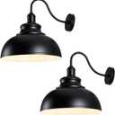 2 Pack Outdoor Wall Lights 16 inch Exterior Barn Wall Sconce Fixture Wall Mount Lantern Waterproof Black Wall Lamps Lumiere Outside Porch Lights House Garage Doorway Patio Front Door Entryway