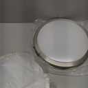 libtit 13 Inch Flush Mount Ceiling Lights with Remote, 24W Dimmable LED Ceiling Light with Nightlight and Timer, 3000K-6500K Adjustable Brushed Nickel Light Fixture for Bedroom Kitchen Bathroom