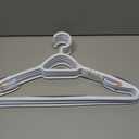 Set of 5 Deluxe Non Slip Hangers by Neatfreak! - Space Saving Hangers for Clothes, Pants, Jackets and Shirt 5 Pack,White/Grey