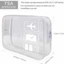 TSA Approved Toiletry Bag,Clear Travel Toiletry Bag,PVC Makeup Bags,Clear Travel Makeup Bag,Carry on Airport Airline Compliant Bag,Travel Accessories Bags for Women Men(White-3PCS)