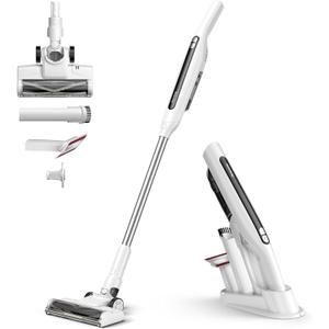 Cordless Vacuum Cleaner,Stick & Handheld Vacuum,18Kpa Strong Suction,6000mAh Vacuum Cleaner,Lightweight,LED Display,Brushless Motor Rechargeable Handheld Vac for Hardwood Floor Carpet Pet Hair