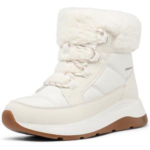 DREAM PAIRS Women's Winter Snow Boots, Faux Fur Waterproof Ankle Booties, Zaylee Ladies Comfortable Short Boots Outdoor (7, Off-white)
