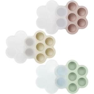 PandaEar 3 Pack Baby Food Freezer Tray with Lids, Silicone Baby Food Storage Container for Homemade Baby Food, Fruit, Purees & Breastmilk (Pink/Green/Linen)