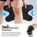 Knee Brace with Side Stabilizers for Women & Men, Adjustable Knee Support for Knee Pain Relief, Meniscus Tear, Arthritis, Tendonitis, ACL, MCL and Sports Injuries (X-Large)