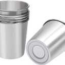 Ruisita Resinta 6 Pack 5 oz Stainless Steel Cups Metal Shatterproof Stackable Pint Drinking Cups for Kids