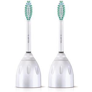 Philips Sonicare Genuine E-Series Replacement Toothbrush Heads, 2 Brush Heads, White, HX7022/66