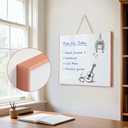 TOWON Magnetic Dry Erase Board 24x18 in, Narrow Aluminum Frame, Rose Gold