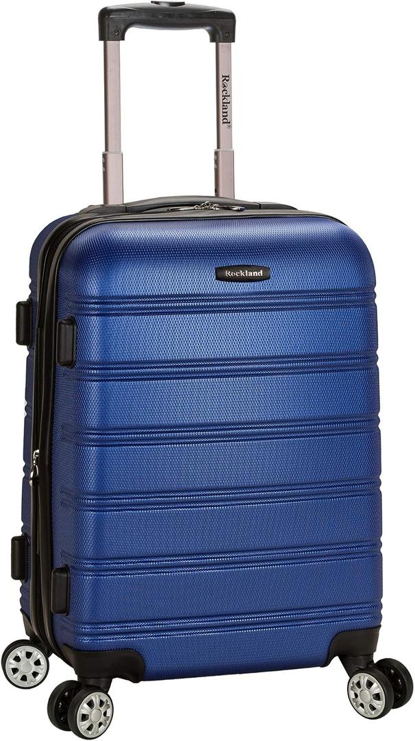 Rockland Melbourne Hardside Expandable Spinner Wheel Luggage, Carry-On 20", Blue