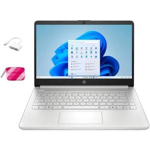 HP 2025 Student Business Laptop, Intel Processor N150(up to 3.6 GHz), 16G RAM, 128GB Storange, 14 Inch LED Screen,1 Year Office 365, Windows 11 Home,Silver,w/BTP Accessories