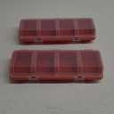 ohohulo Sorting Box Multi-Compartment Organizers Box Tool Part Container Bin with Lid Display Storage Case Enduring 2Pcs