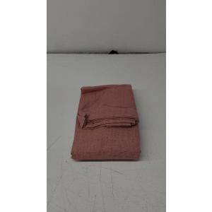 MIULEE 100% Blackout Linen Textured Curtains for Bedroom Solid Thermal Insulated Dusty Rose Grommet Room Darkening Curtains & Drapes Luxury Decor for Living Room Nursery 52 x 54 Inch (2 Panels)