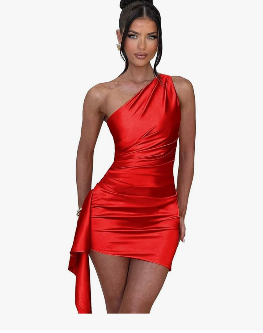 Satin Homecoming Dresses for Teens 2025 Tight Strapless Pleated Corset Short Prom Party Gown for Women, Size 12