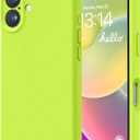 LOVE 3000 Designed for iPhone 16 Case, Premium Silicone with [Soft Anti-Scratch Microfiber Lining] Shockproof Protective Phone Case for Men Women Girls 6.1", Fluorescent Green